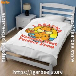 2 garfield lasagna natures most perfect food white blanket