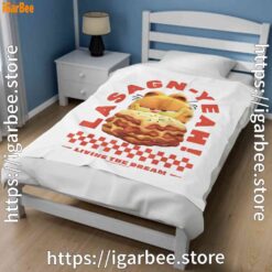 2 garfield lasagna yeah white blanket