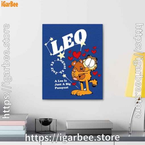 2 garfield leo blue canvas