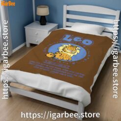 2 garfield leo zodiac sign horoscope humor brown blanket