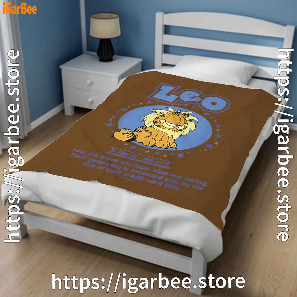garfield leo zodiac sign horoscope humor brown blanket garfield leo zodiac sign horoscope humor brown blanket