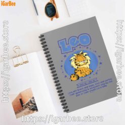 2 garfield leo zodiac sign horoscope humor brown notebook