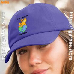 2 garfield let's save it together blue hat women