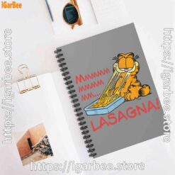 2 garfield mmm lasagna is life brown notebook