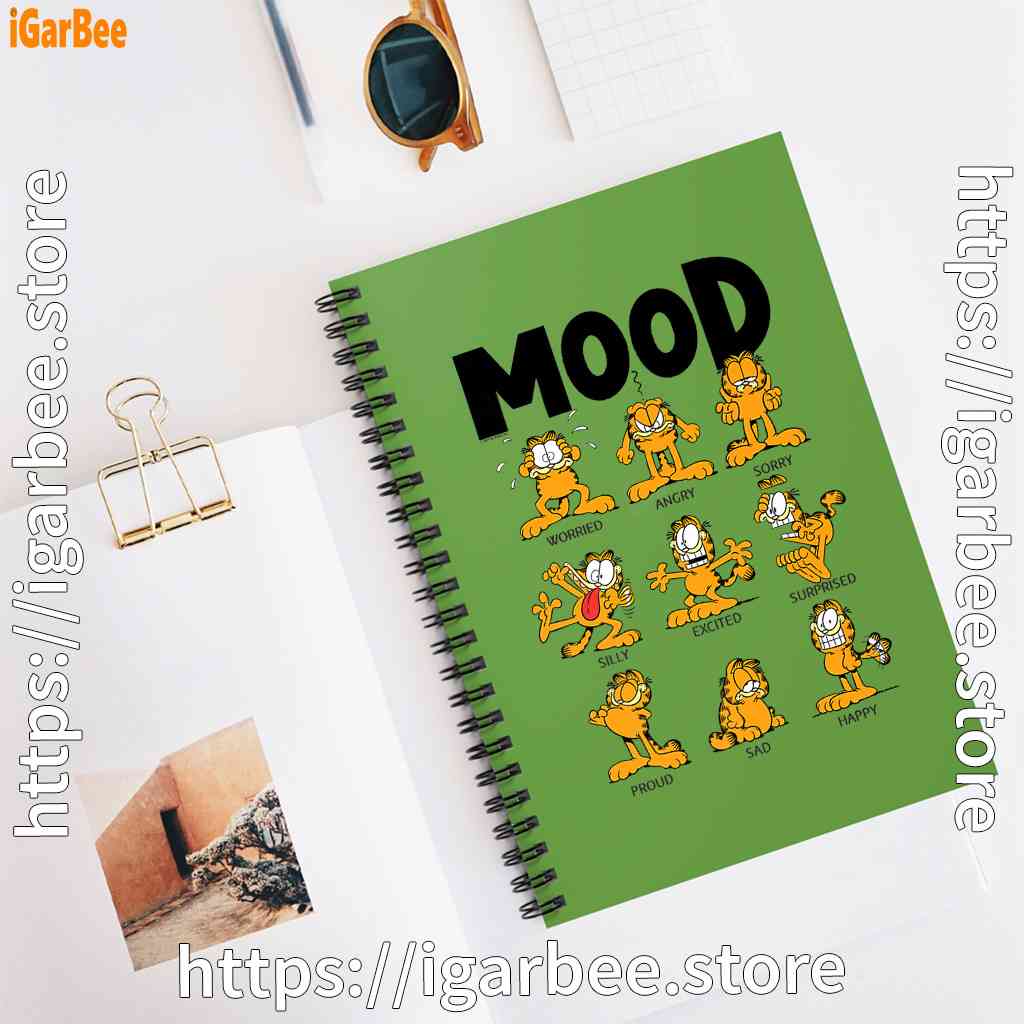 garfield mood green notebook garfield mood green notebook