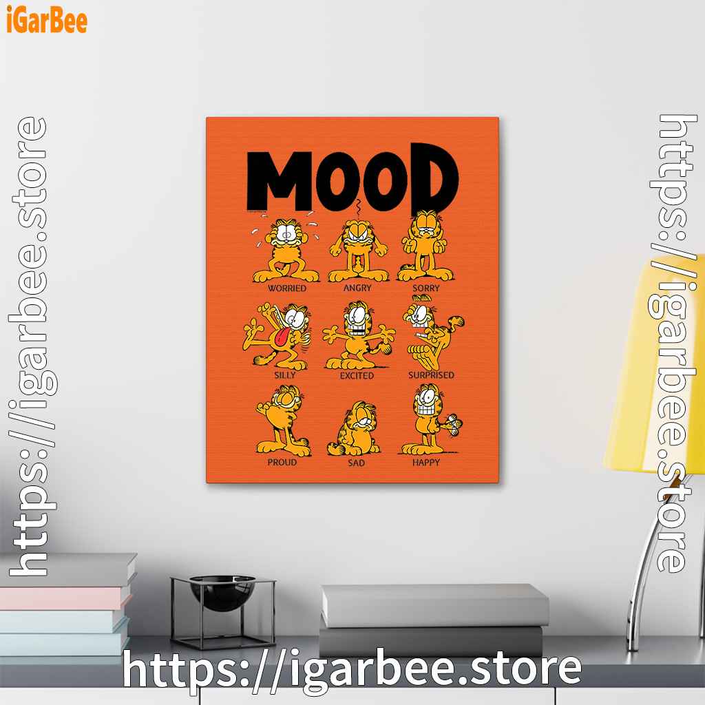 garfield mood orange canvas garfield mood orange canvas
