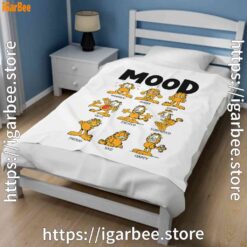2 garfield mood white blanket