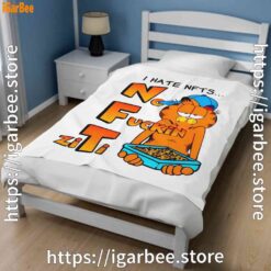2 garfield nft white blanket