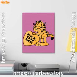 2 garfield pee on me pink canvas
