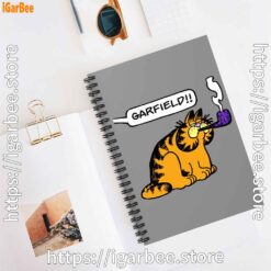 2 garfield pipe brown notebook
