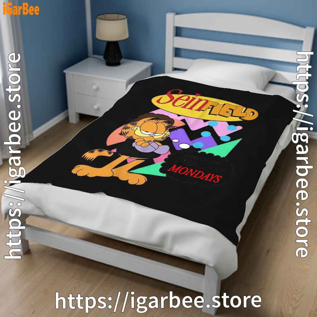 garfield seinfeld black blanket garfield seinfeld black blanket