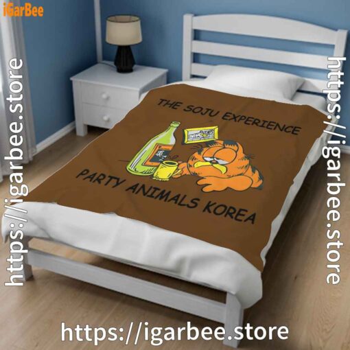 2 garfield soju brown blanket