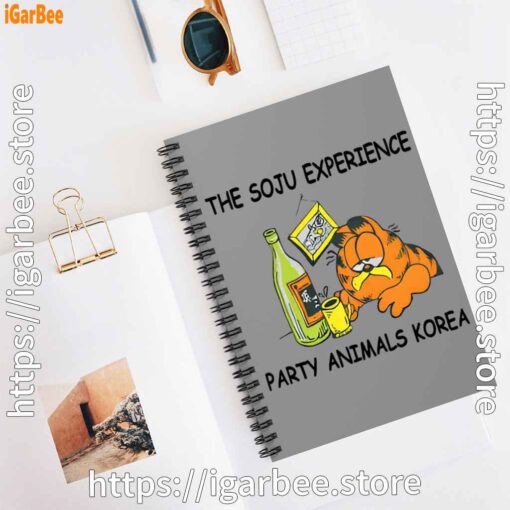 2 garfield soju brown notebook