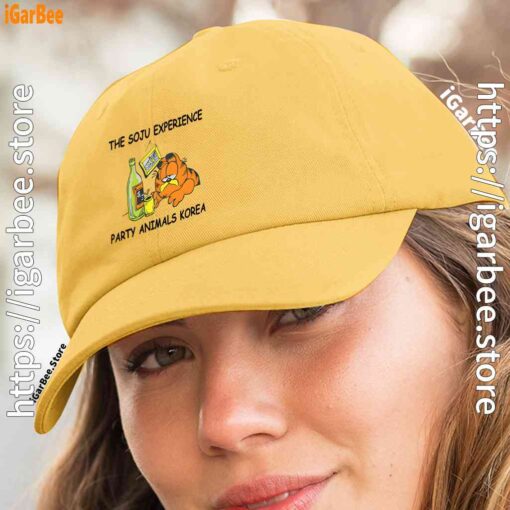 2 garfield soju yellow hat