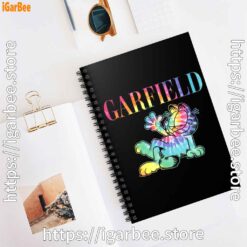 2 garfield tie dye black notebook