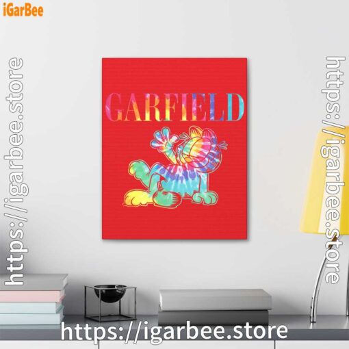 2 garfield tie dye red canvas