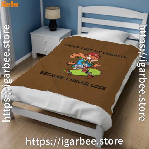 2 garfield virginity brown blanket