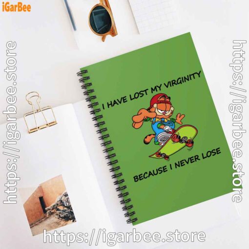 2 garfield virginity green notebook