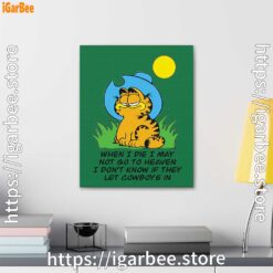 2 garfield when die green canvas
