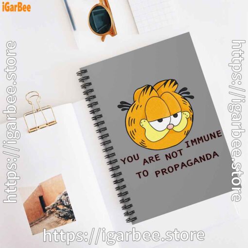 2 garfield you are not immune to propaganda brown notebook