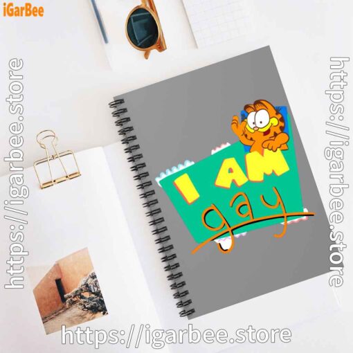 2 gay garfield brown notebook