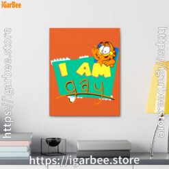 2 gay garfield orange canvas