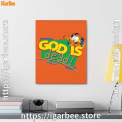 2 god is dead garfield orange canvas