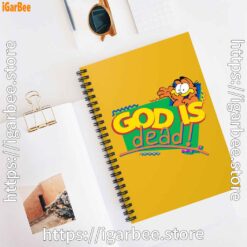 2 god is dead garfield yellow notebook