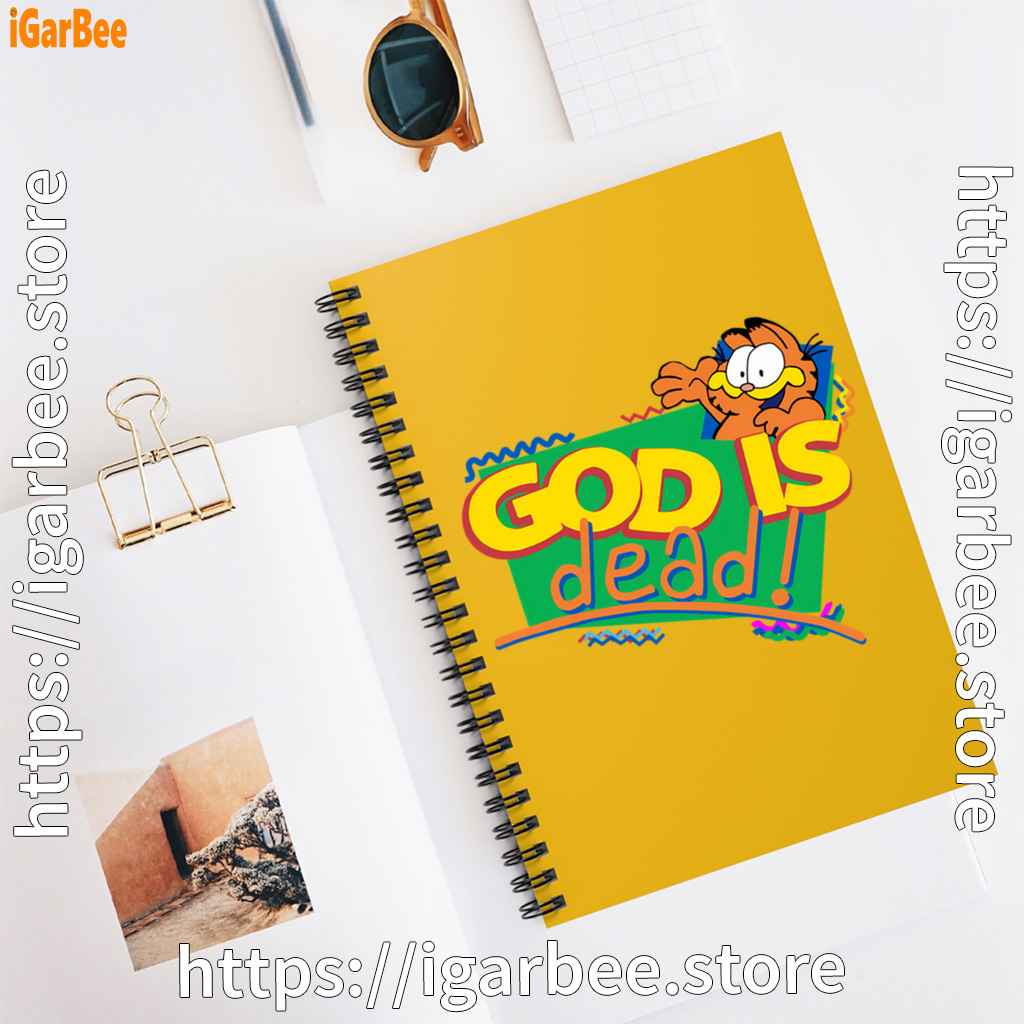 god is dead garfield yellow notebook god is dead garfield yellow notebook