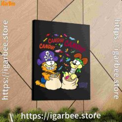 2 halloween garfield eat candy it’s lifestyle black canvas