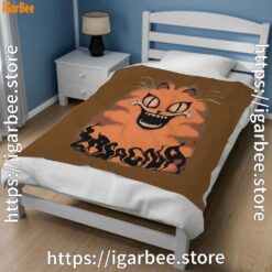 2 hausu garfield brown blanket