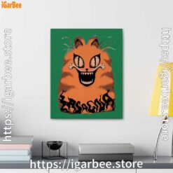 2 hausu garfield green canvas
