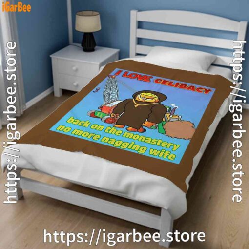 2 love celibacy garfield brown blanket