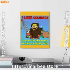 2 love celibacy garfield yellow canvas