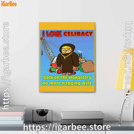 2 love celibacy garfield yellow canvas