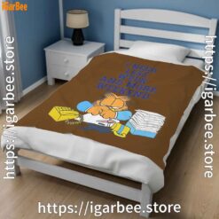 2 need less week and more weekend garfield brown blanket