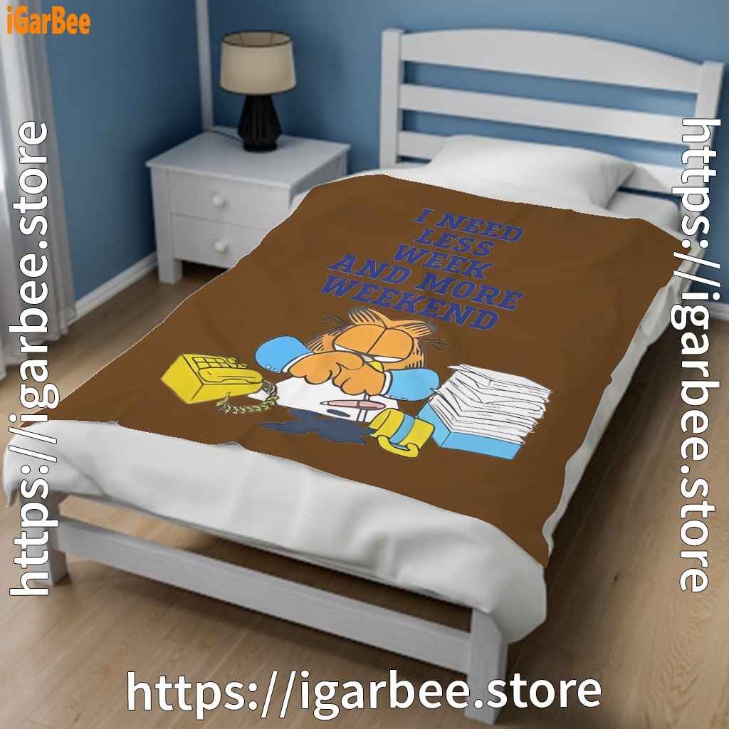 need less week and more weekend garfield brown blanket need less week and more weekend garfield brown blanket