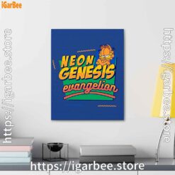 2 neon genesis evangelion garfield blue canvas