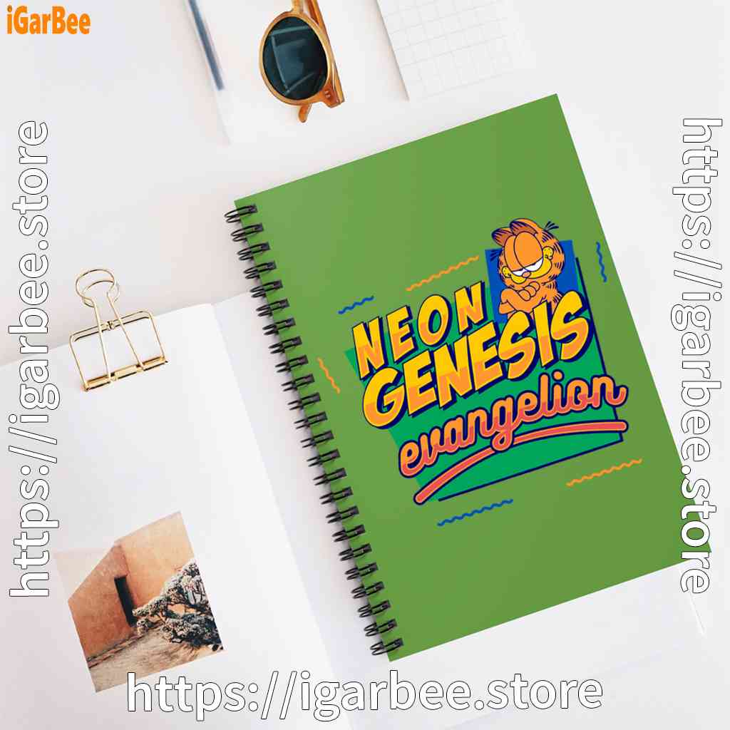 neon genesis evangelion garfield green notebook neon genesis evangelion garfield green notebook