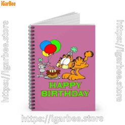 2 on your birthday garfield pink notebook