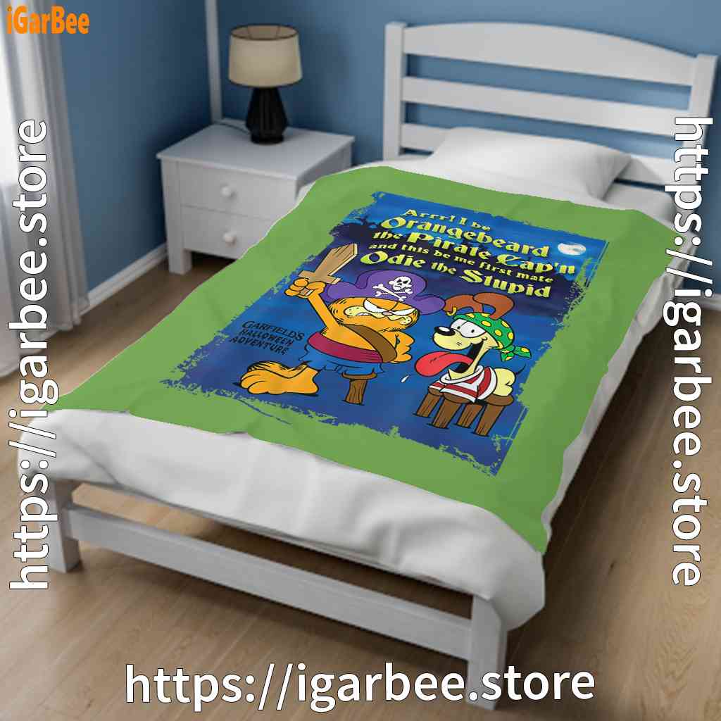 ripple junction garfield arrr green blanket ripple junction garfield arrr green blanket