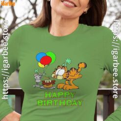 20 on your birthday garfield female green long sleeve women