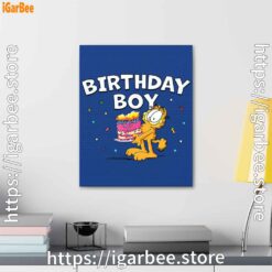 3 garfield birthday boy cake confetti celebration blue canvas