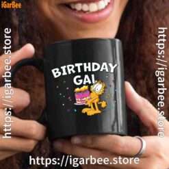 3 garfield birthday elebrating big chest black mug 15oz