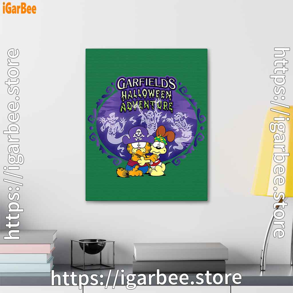 garfield halloween adventure hugging green canvas garfield halloween adventure hugging green canvas