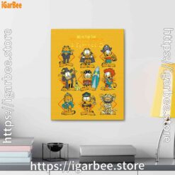 3 garfield halloween costumes grid do it for the treats yellow canvas