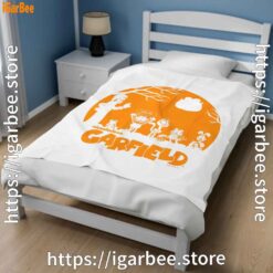 3 garfield halloween group shot nighttime spooky silhouette white blanket