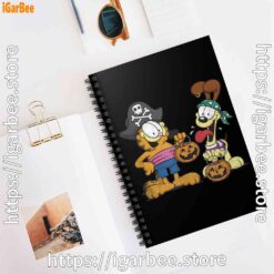 3 garfield halloween odie pirates black notebook