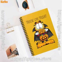 3 garfield halloween trick or treat pumpkin yellow notebook