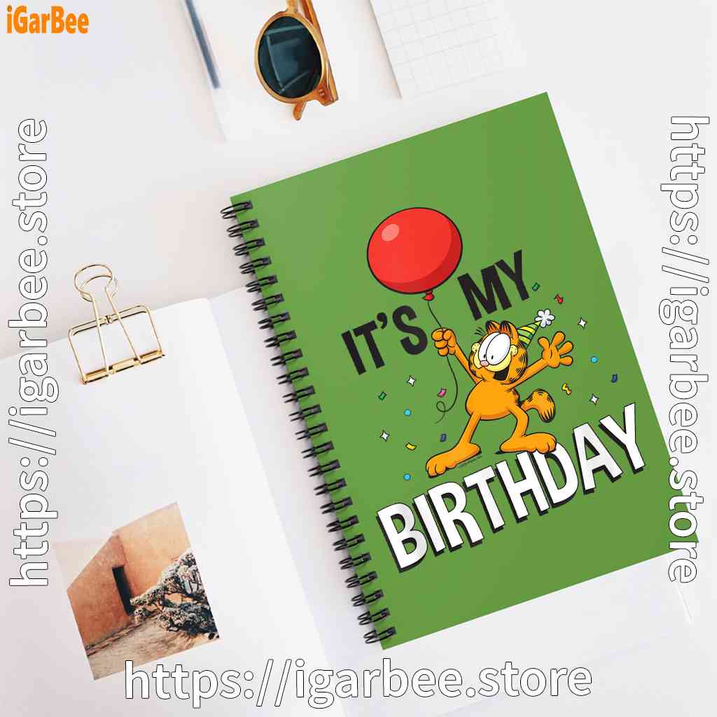 garfield its my birthday confetti celebration green notebook garfield its my birthday confetti celebration green notebook
